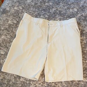 adidas Men's Beige Flat Front Shorts